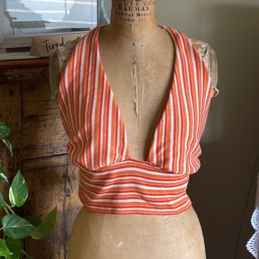 Retro style halter top